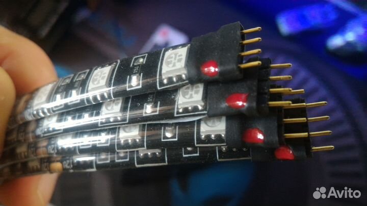 Комплект LED RGB подсветка системного блока 1 метр