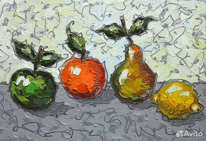 Картина маслом Натюрморт с фруктами Мастихин