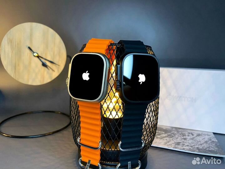 Apple watch Ultra c яблоком при включении