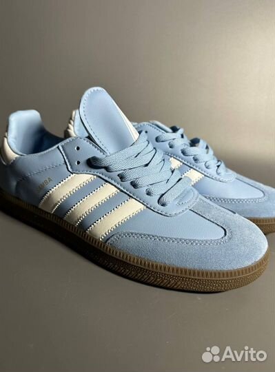 Кроссовки Adidas Samba Blue Люкс