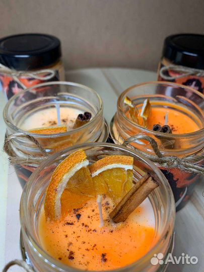 Свечи с отдушкой апельсина