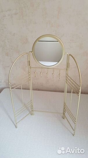 Гардеробная-ширма для кукольного домика с зеркалом