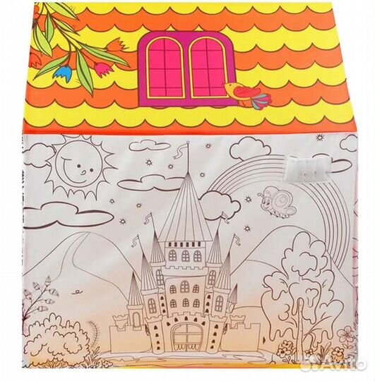 Палатка раскраска для девочки