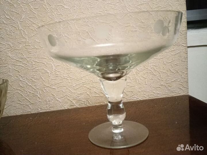 Ваза для фруктов на ножке СССР