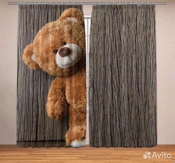 Шторы мишка