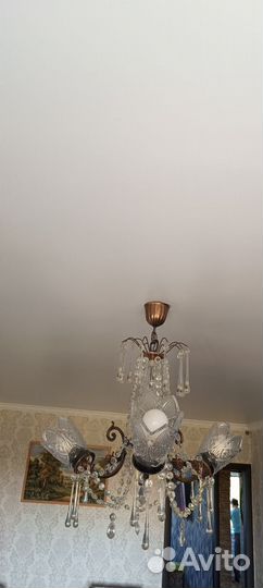 Люстра потолочная бу хрустальная