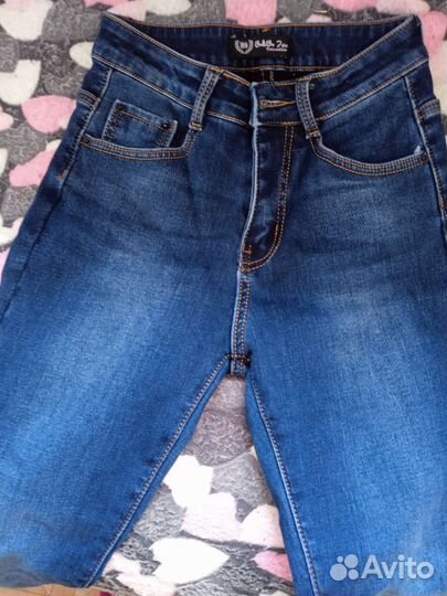 Джинсы на флисе на девочку