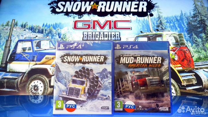 Игра Snowrunner, Mudrunner ps4, ps5