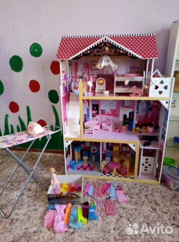 Большой дом Барби+мебель