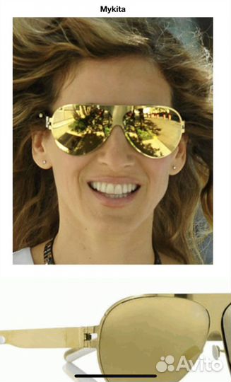Mykita Franz 24 k Gold солнцезащитные очки