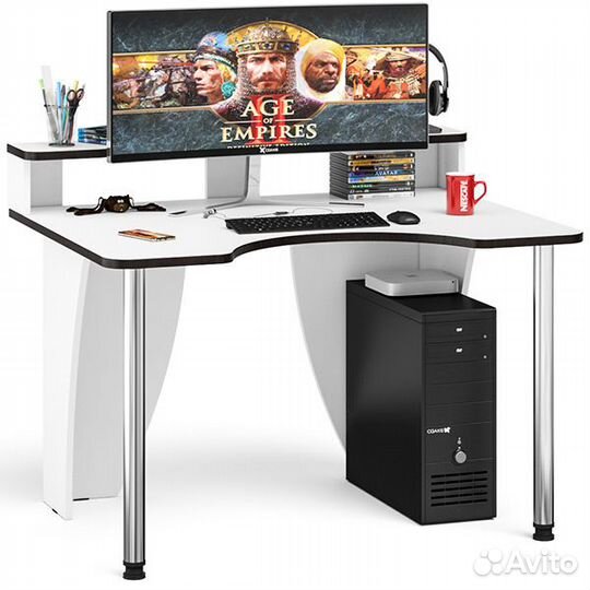Игровой компьютерный стол с надстройкой С-мд-ск2Н