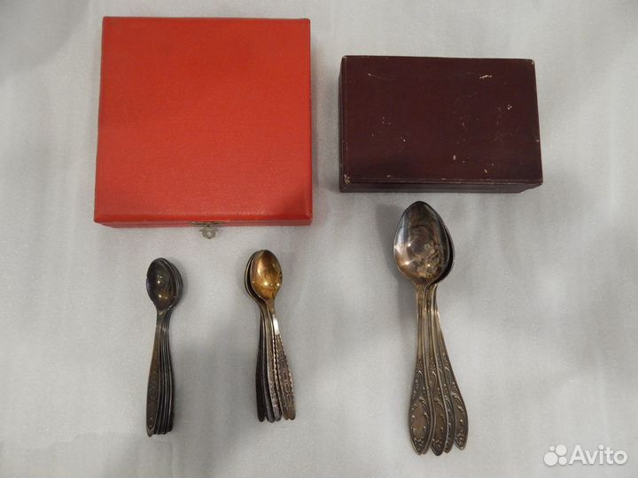 5 наборов Ложек.4 Чайные+1 Столовые