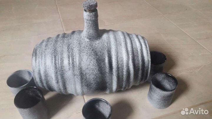 Набор графин Бочонок и стаканчики