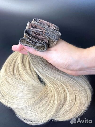 Волосы на заколках из натуральных волос