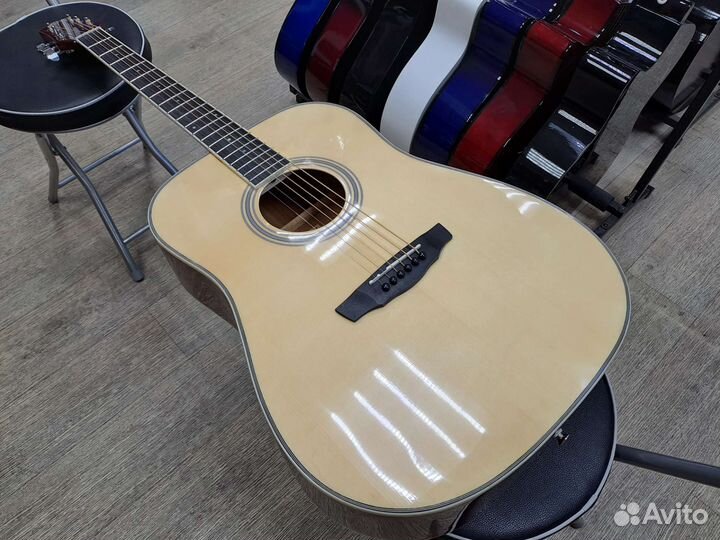 Гитара леворукая акустическая дредноут