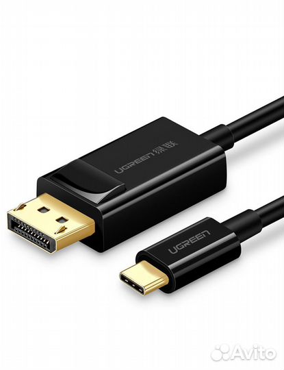 Кабель USB Type-C - Display Port 4K 1,5 м., черный