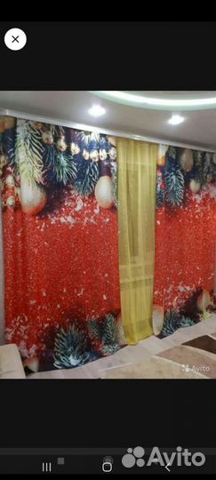 Новогодние шторы