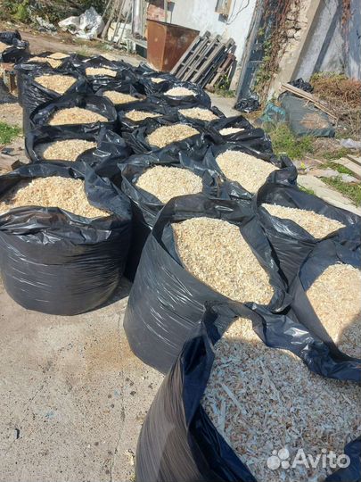 Опилки стружка в мешках