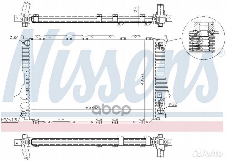 Радиатор системы охлаждения audi: 100 (4A, C4)
