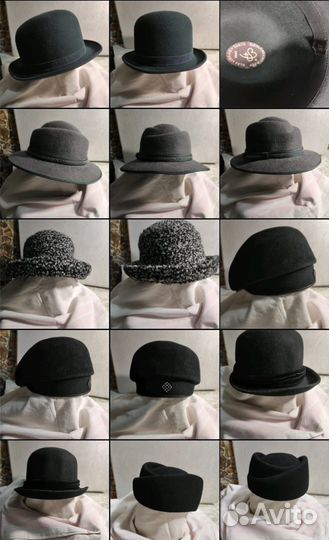 Фетровые шляпы букле размеры 55-57 много