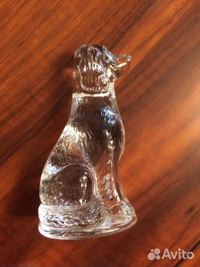Хрустальная статуэтка собака