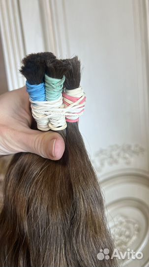 Волосы для наращивания срез русские 60 см