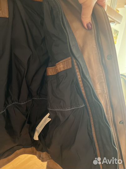 Кожаная куртка мужская massimo dutti размер М