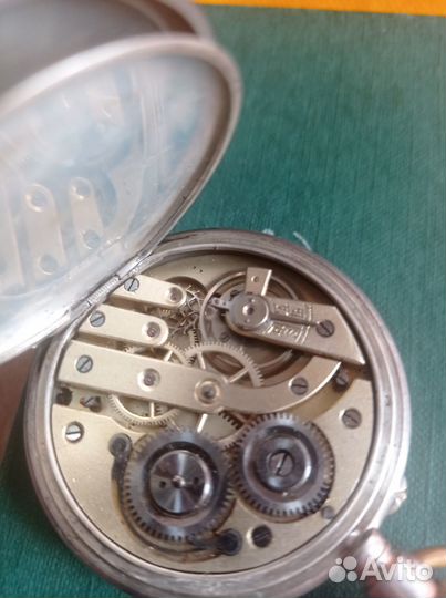 Карманные часы полный календарь, серебро
