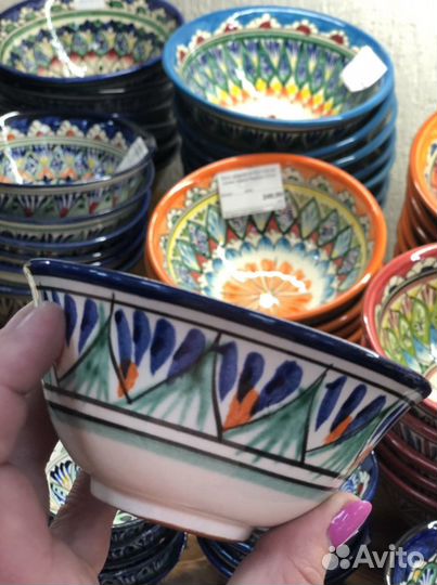 Пиала Риштанская Керамика большая d-11 см. h-5,5 с