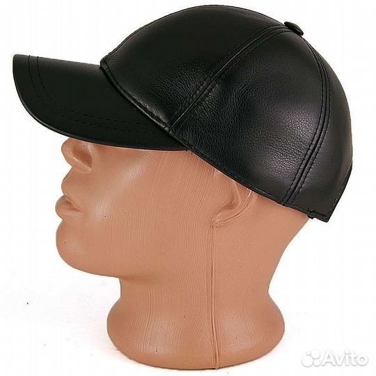 Мужская кожаная кепка