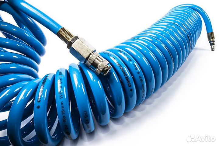 Воздушный шланг спиральный 10/15 мм 10 метров
