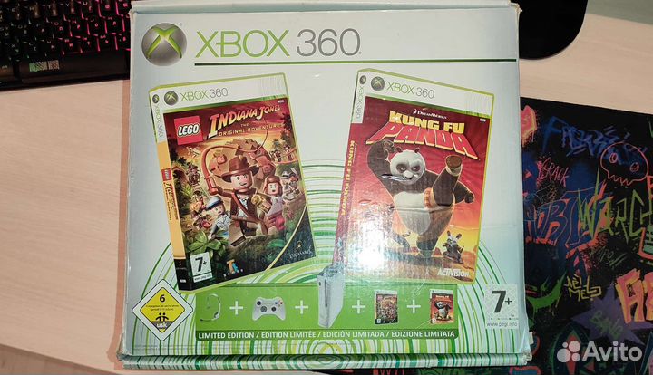 Игровая консоль xbox 360 прошитая + kinect + игры
