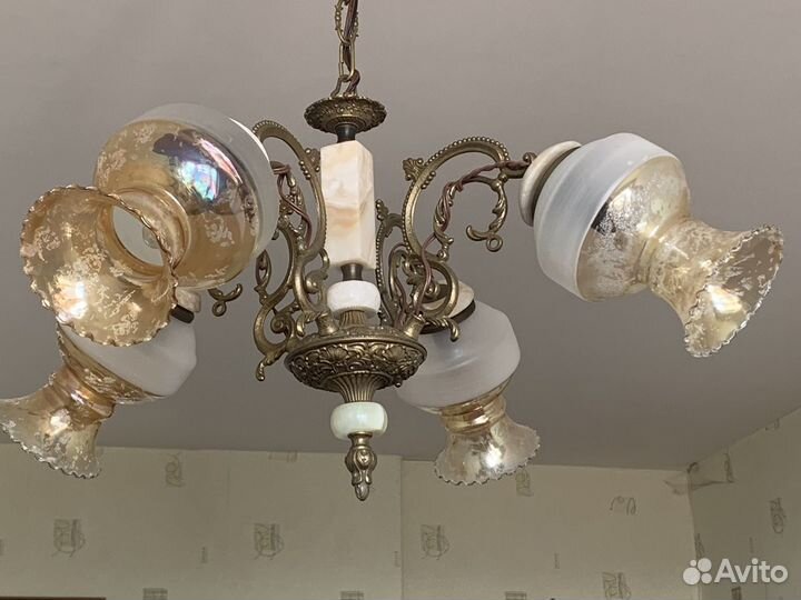 Люстра Бронза оникс Югославия