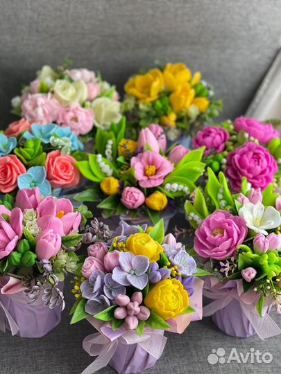 Букеты из мыла к 8 марта