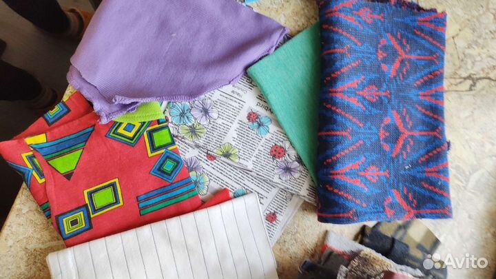 Отрезы ткани пакетом (остатки)