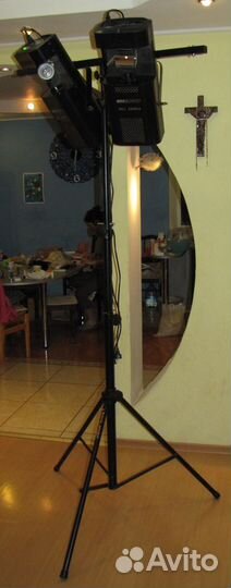 Светомузыка Сканеры Роллер 2шт Gobo Mic DMX Штатив