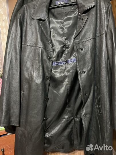 Кожаный мужской френч