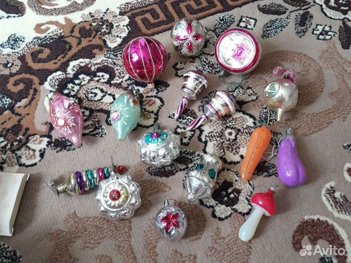 Ёлочные стеклянные игрушки СССР