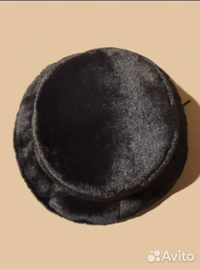 Плюшевая черная панама