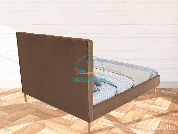 Кровать двуспальная Сиера с мягким изголовьем