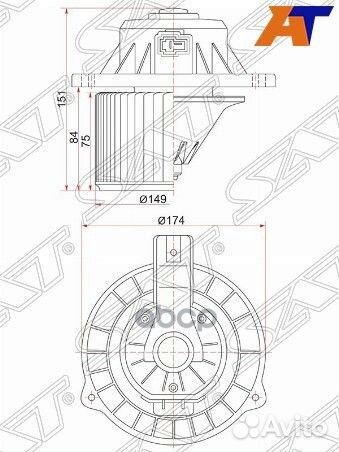Мотор отопителя салона hyundai solaris 10/KIA