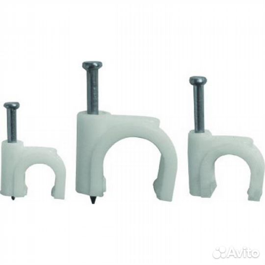 Скоба 8мм круглая пластиковая (50шт/50уп) (71069)