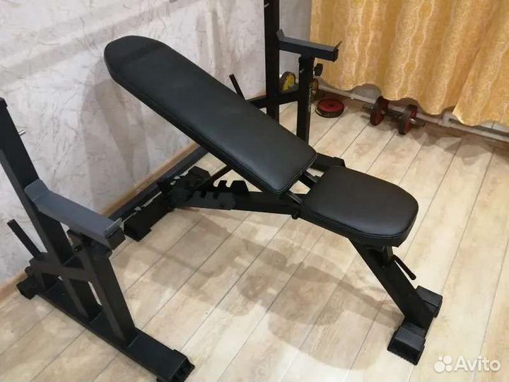 Скамья+ стойки + штанга