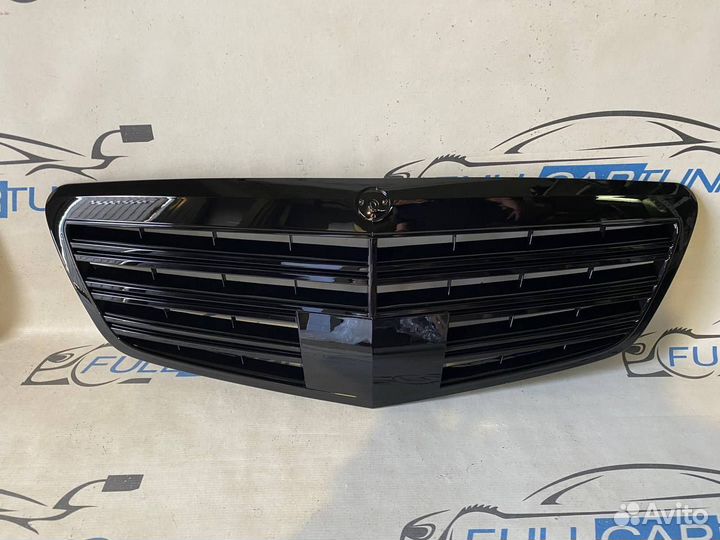 Mercedes w221 s221 решетка радиатора AMG черная