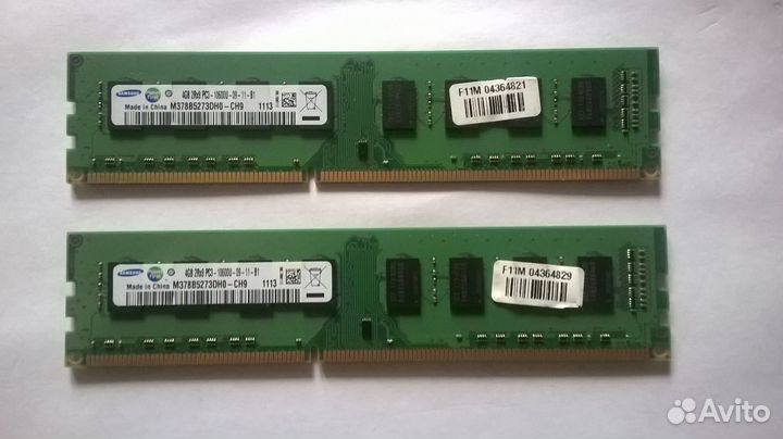 Модули памяти Samsung, Patriot DDR3 2Х4Gb, 8Gb