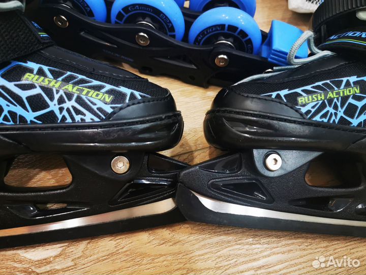 Коньки детские 2 в 1