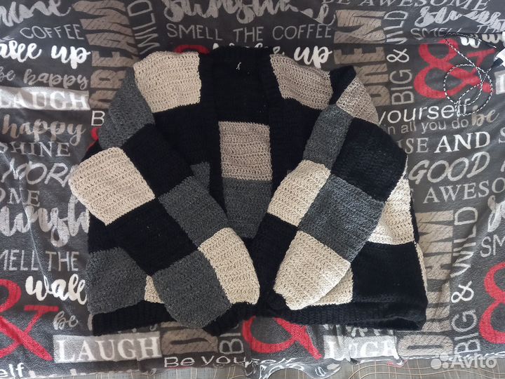 Кардиган, ручная работа