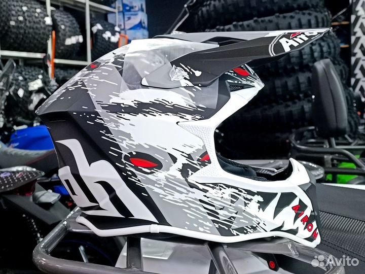 Шлем кроссовый airoh Wraap Demon Matt