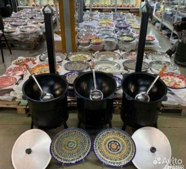 Казан Чугунный 12л печь без трубы/с трубой