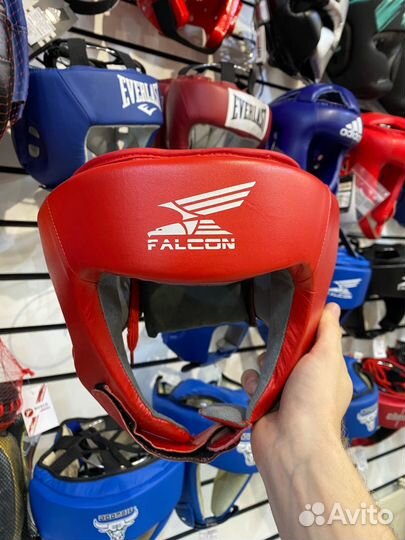 Шлем для тренировок Falcon Кожа Красный